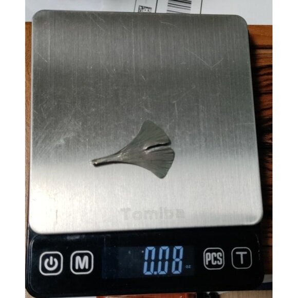 Handarbeit 925 Sterling Gingko Leaf Pendant  Jewelry Artisan Design - Picture 3 of 7